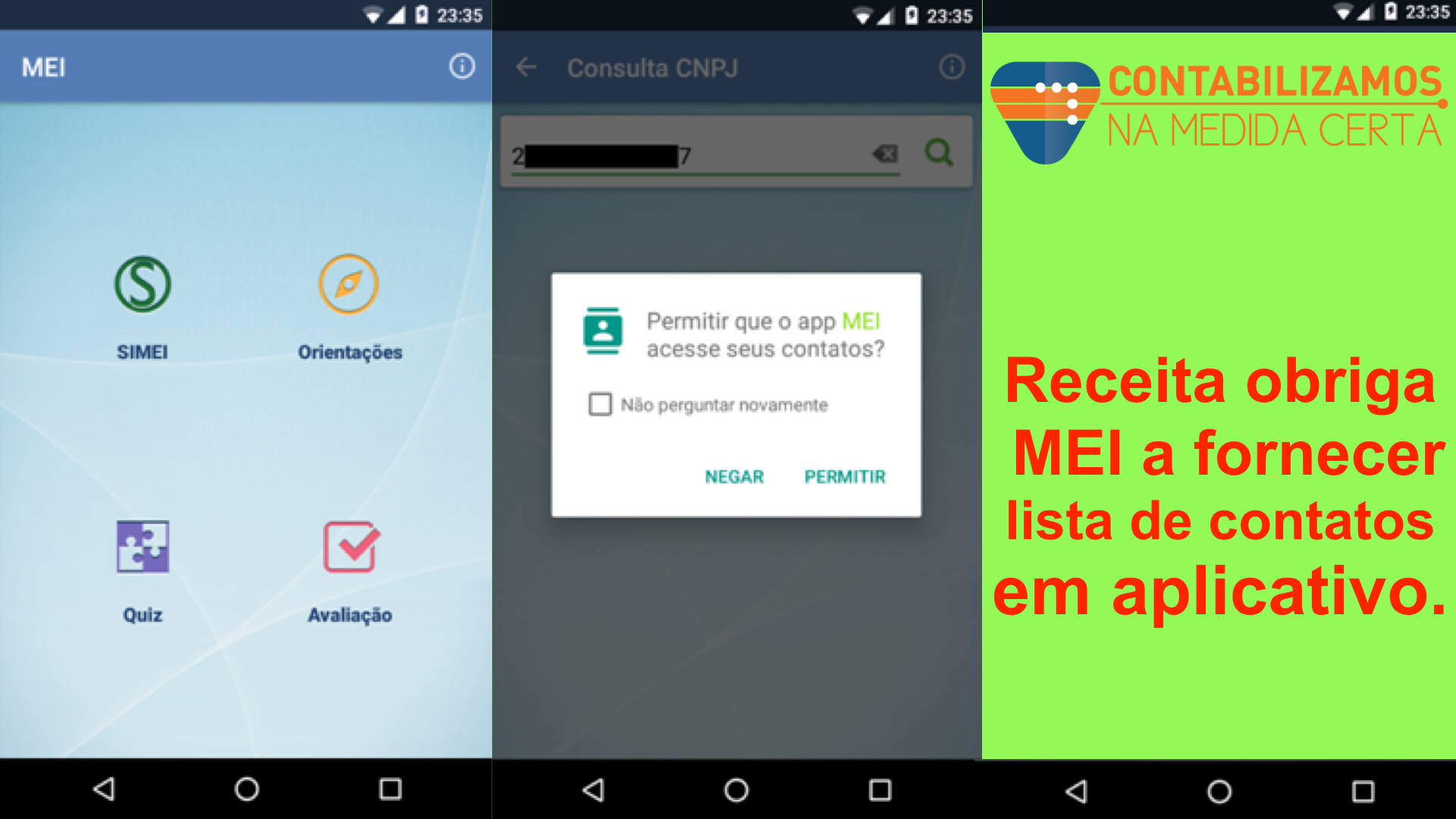 Receita Obriga MEI A Fornecer Lista De Contatos Em Aplicativo