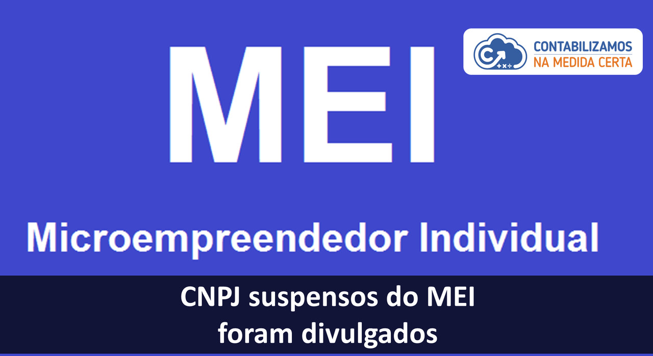 CNPJ Suspensos Do MEI Foram Divulgado